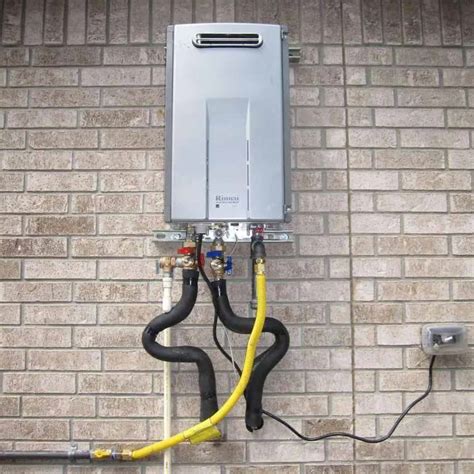 outdoor electric tankless water heater enclosure|install exterior water heater enclosure.